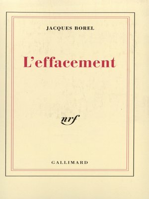 cover image of L'Effacement